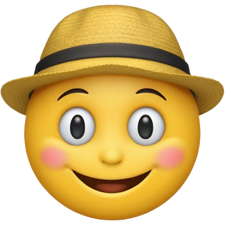 Şapkalı gülen emoji emoji