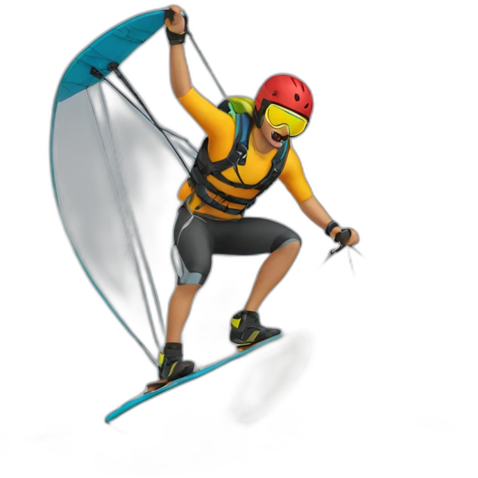 Kitesurfer jumping emoji