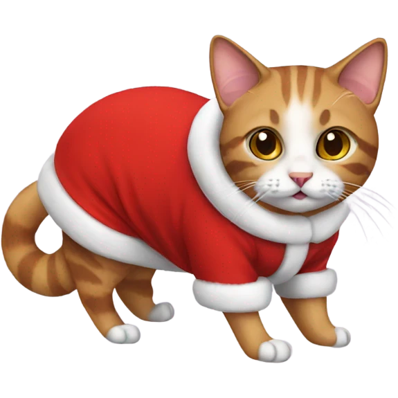 Cat in Santa costume  emoji