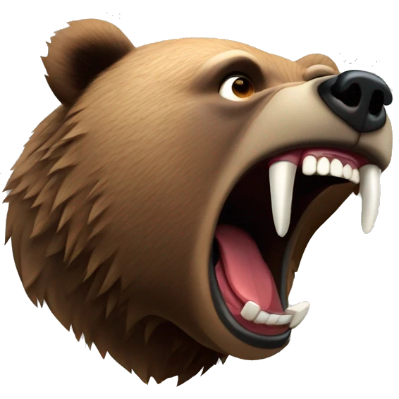 Grizzly Bear growling emoji
