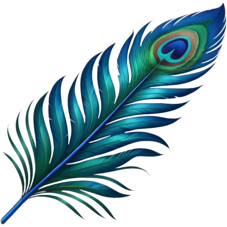 Peacock feather single emoji