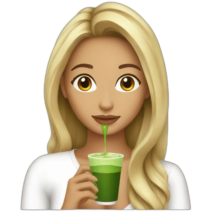 beyoncey drinking matcha emoji