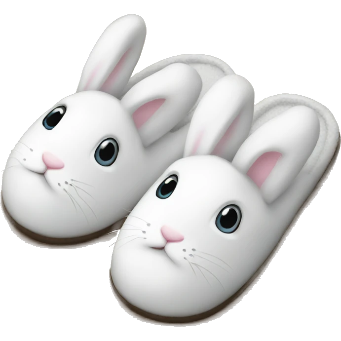 White bunny slippers  emoji