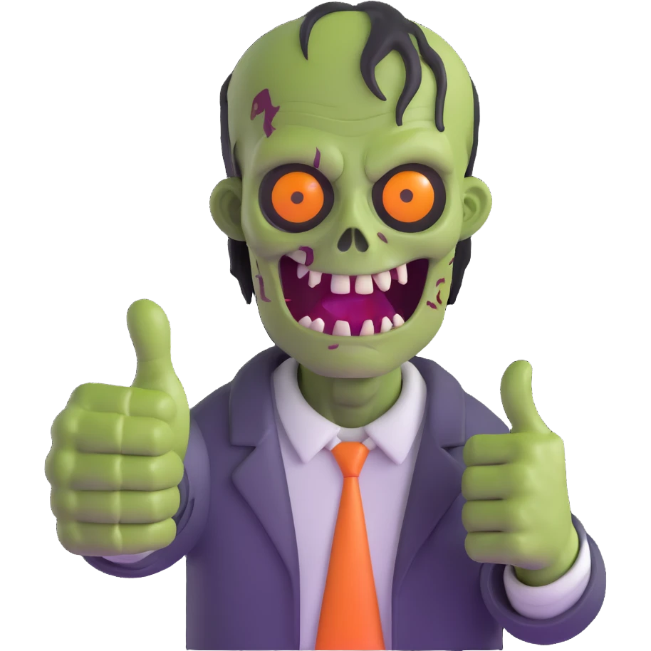 zombie giving thumbs up emoji