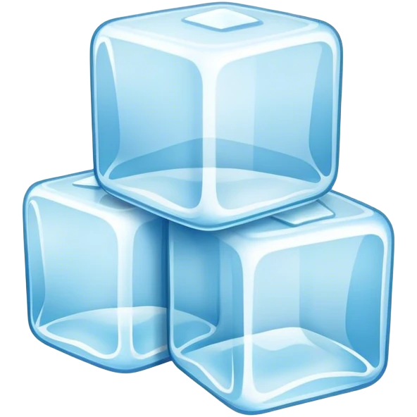 super clean ice cubes emoji