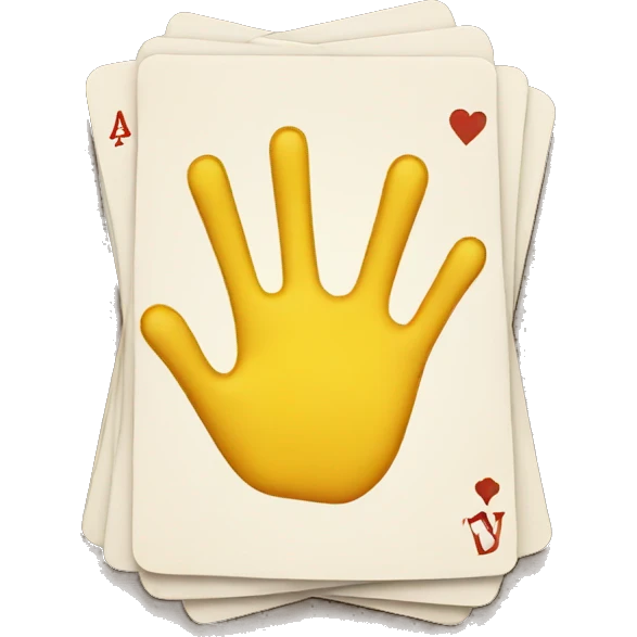 Mano cartas emoji