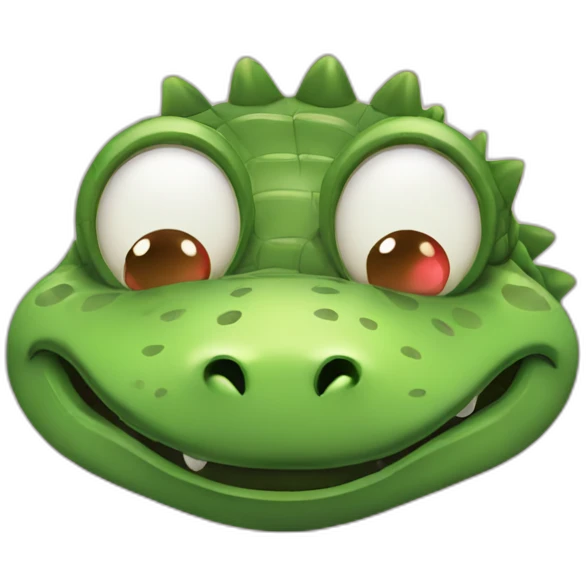 crocodile with heart eyes emoji