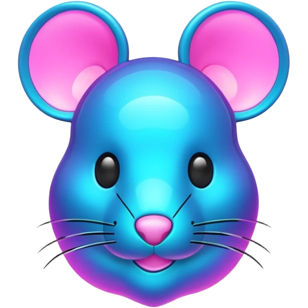 3d mouse png ai generated image neon color emoji