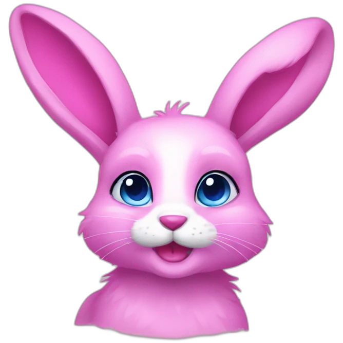 pink and blue fursona bunny emoji