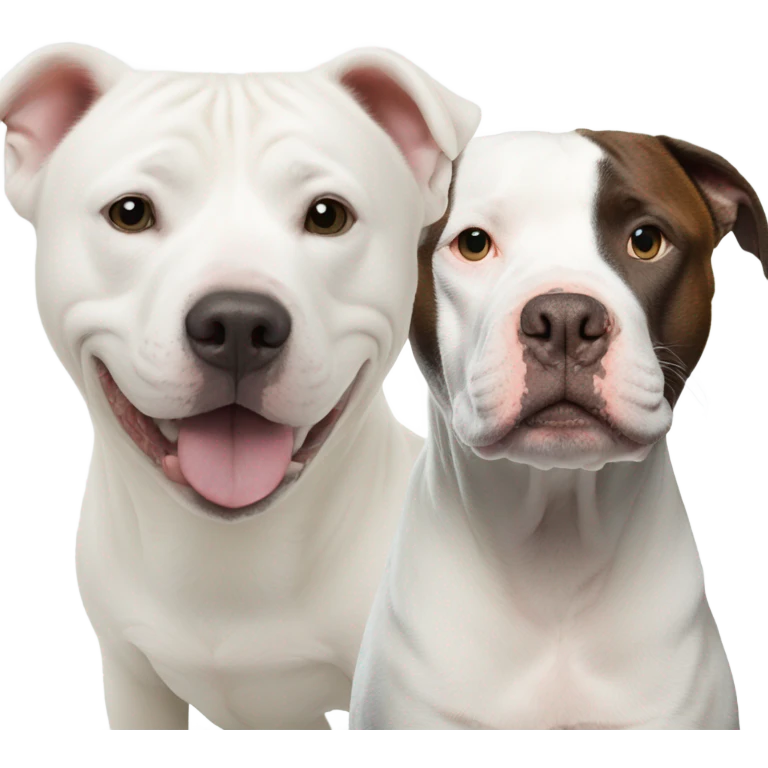 Beluga whale with white pitbull emoji