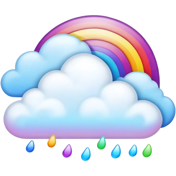 sky with rainbow clouds emoji