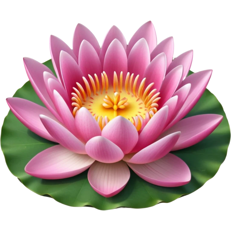 pink water lily circle leaf emoji