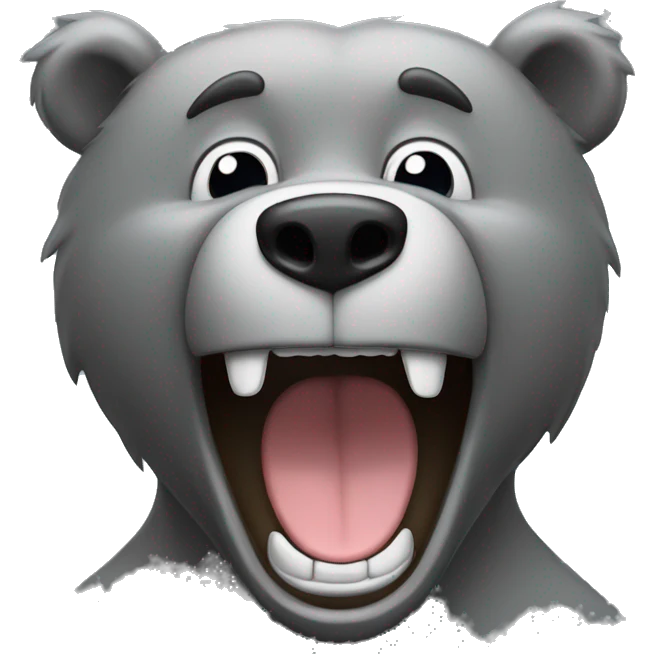 realistic-grey-bear-laughing-with-tears-so-hard emoji
