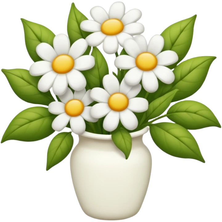 Ramo de flores blancas  emoji