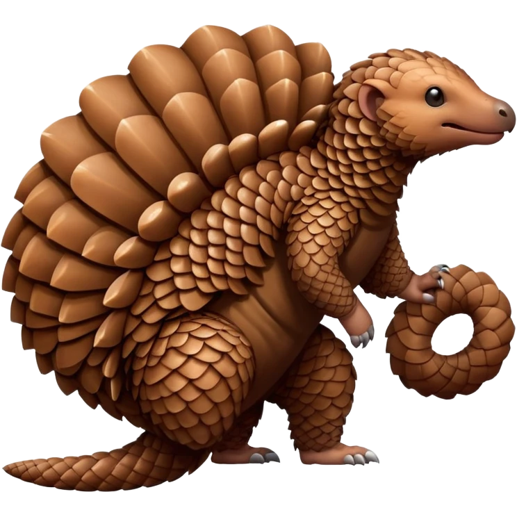 Pangolin with abs emoji