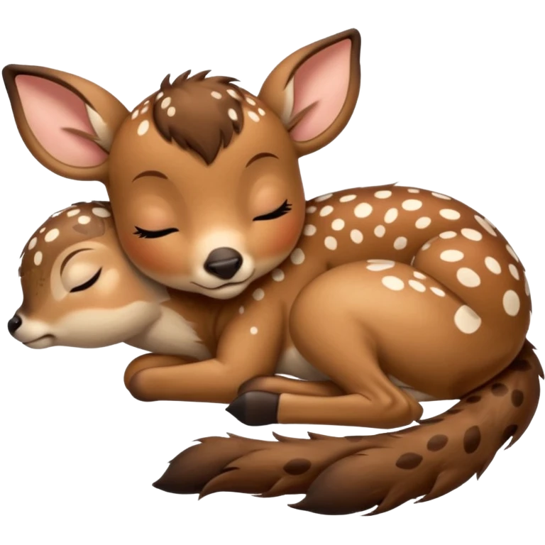 baby fawn sleeping emoji