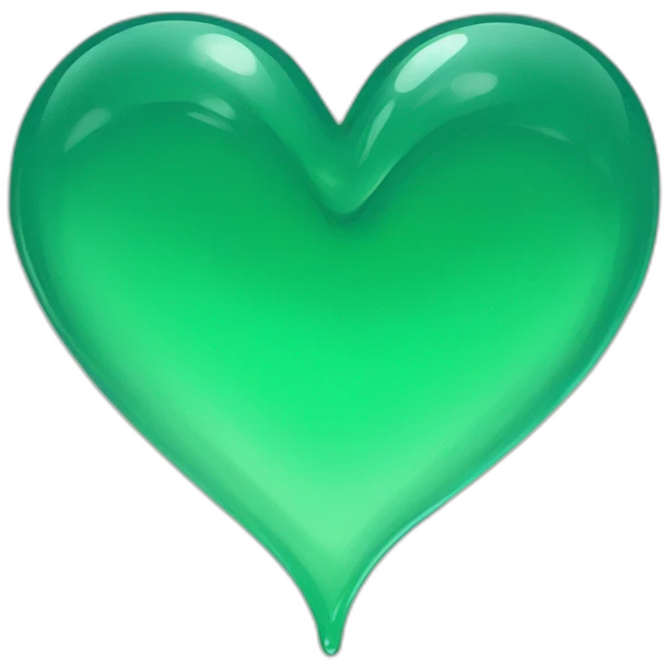 Corazón verde agua  emoji