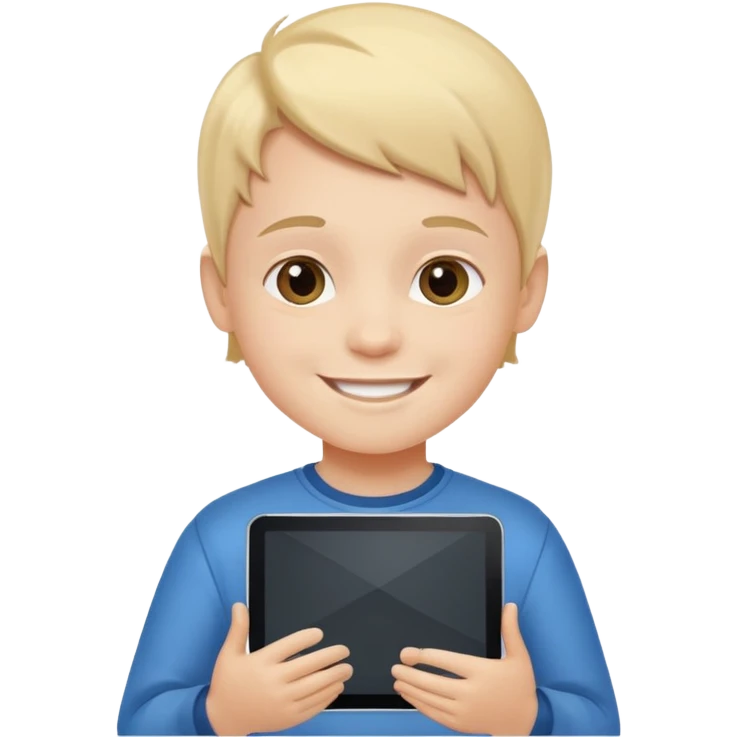 kid hold a tablet emoji