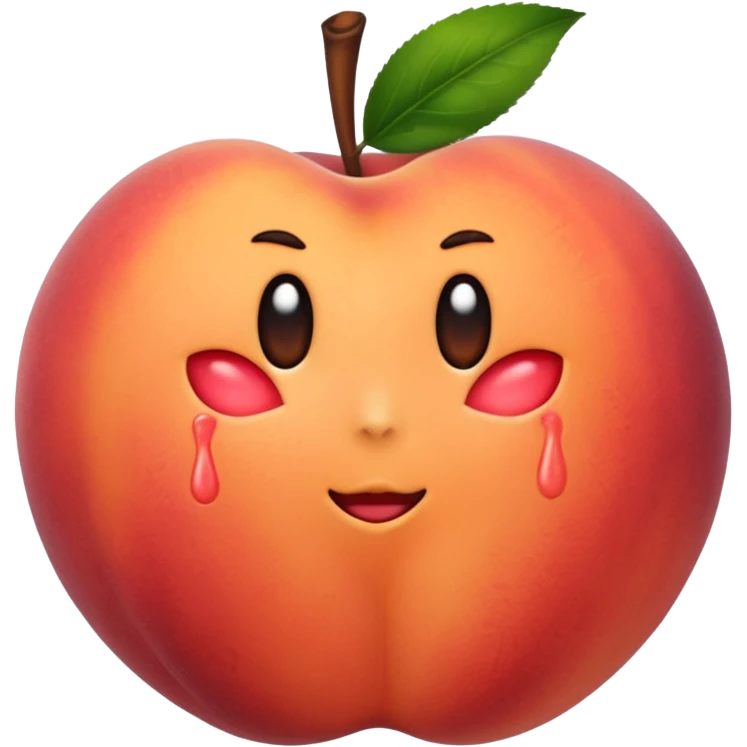 Peach with handprints emoji
