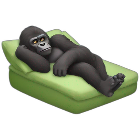Un gorille qui dort emoji