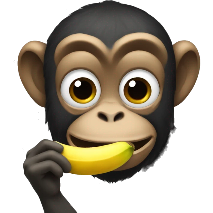 Monkey eat banana emoji