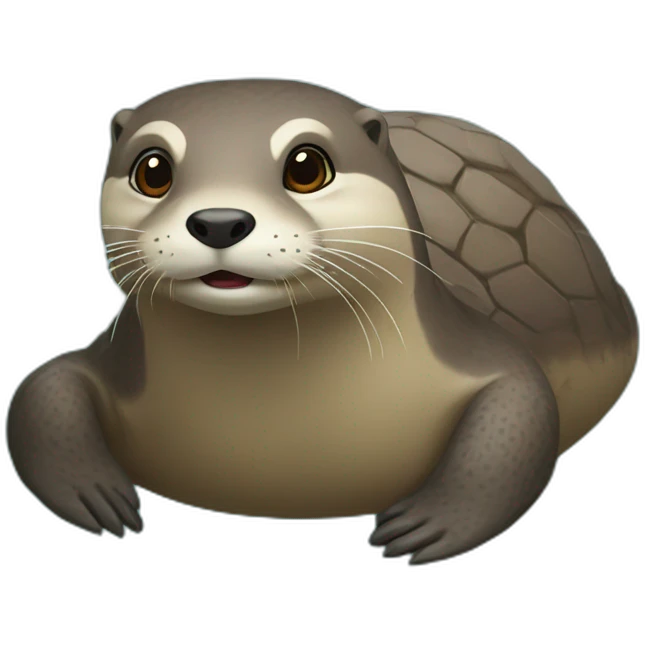 loutre sur tortue emoji