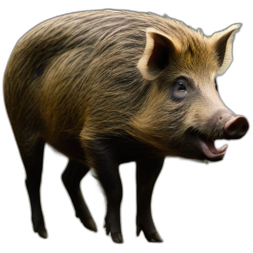 Photo-real-wild boar bumped by car emoji