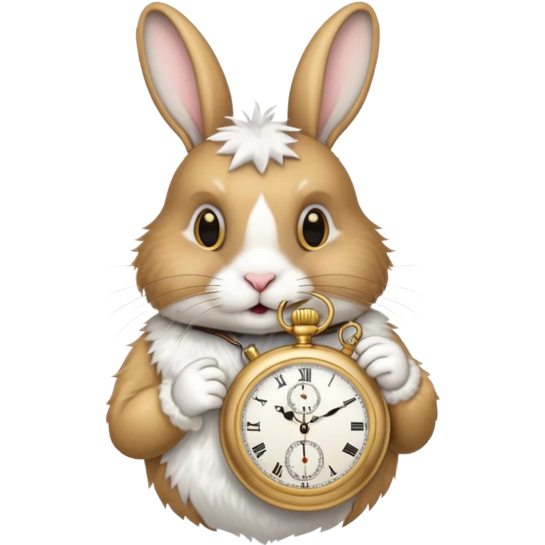 Rabbit holding watch emoji