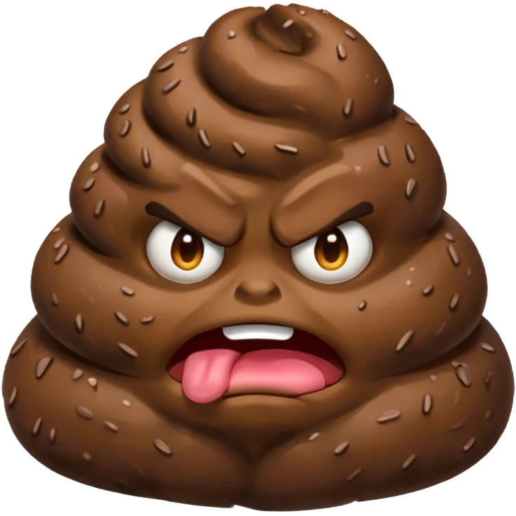 angry poop emoji