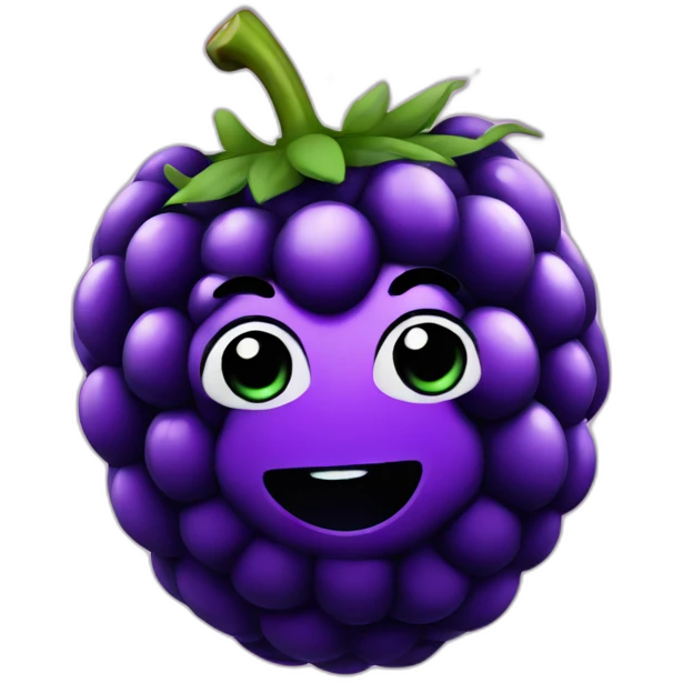 Purple BlackBerry in space emoji