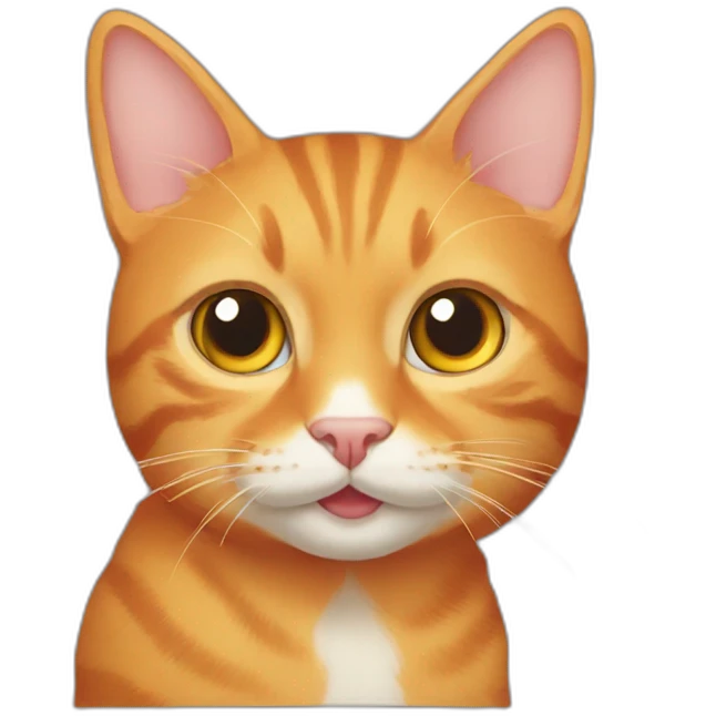 orange tabby cat with smiley eyes emoji