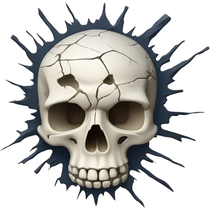 Exploding head skull emoji