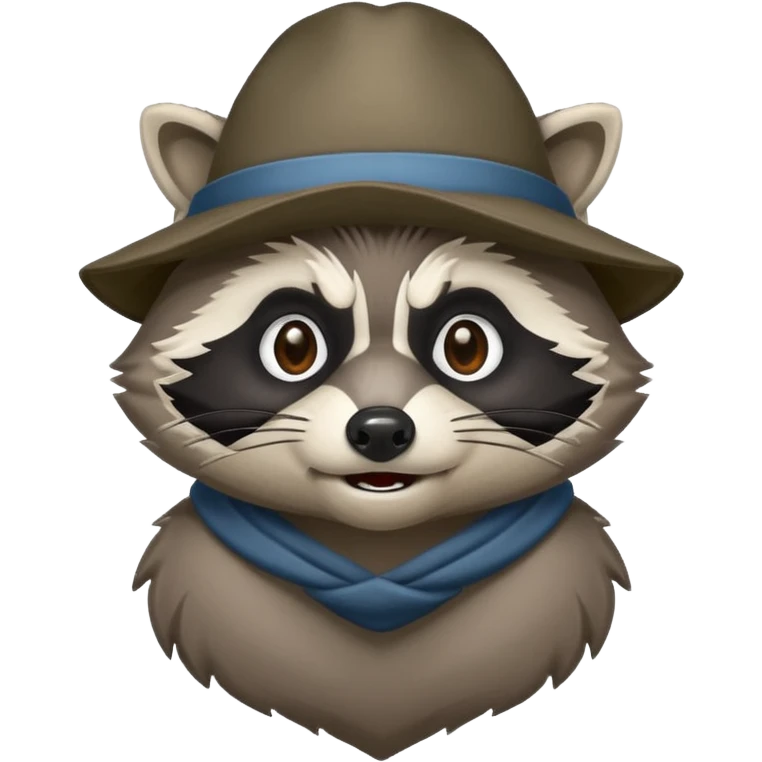 Aggressive Raccoon bandit with Bernie hat emoji