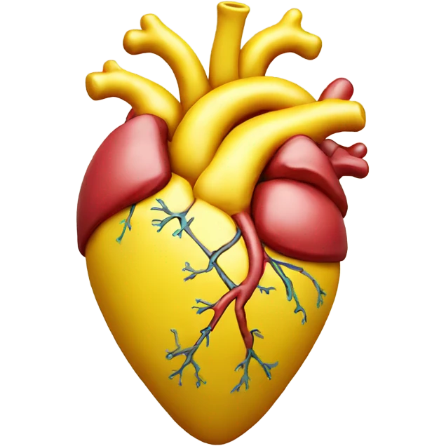 Yellow anatomical heart emoji