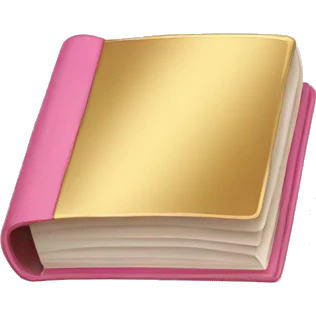 Light pink and gold book emoji