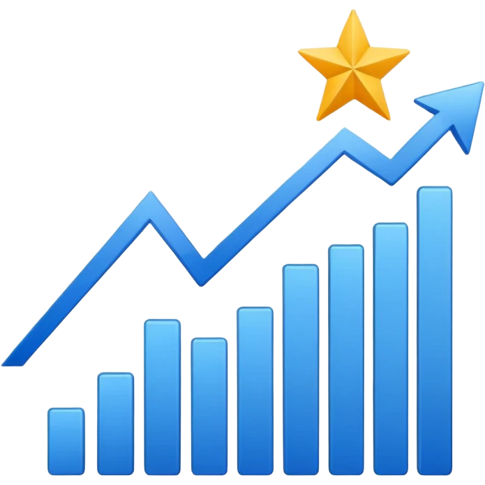 reports icon for site navigation. chart goes up and to the right emoji