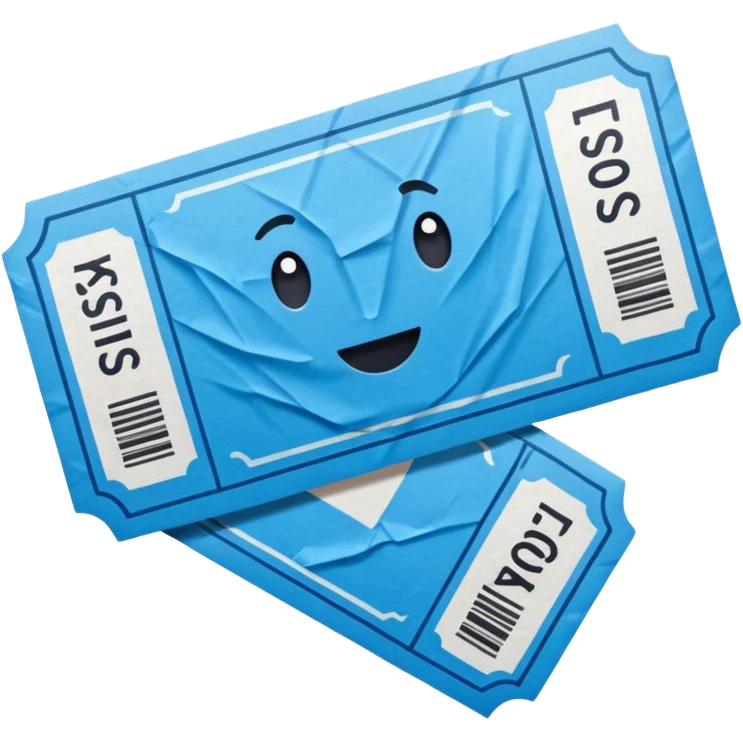 Blue tiktik ticket emoji