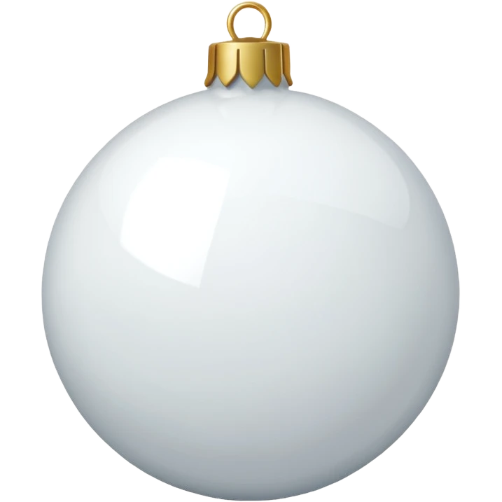 white christmas ornament  emoji