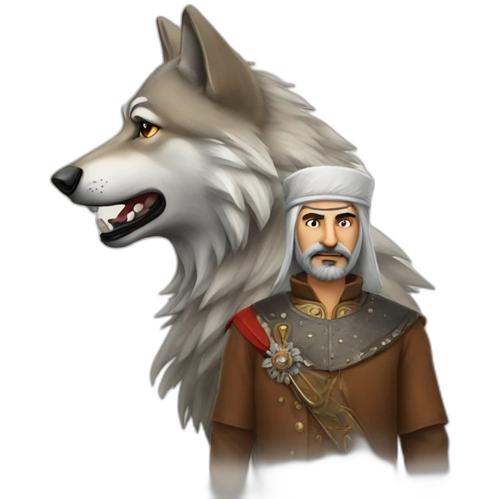 A wolf next to Mehmed II emoji