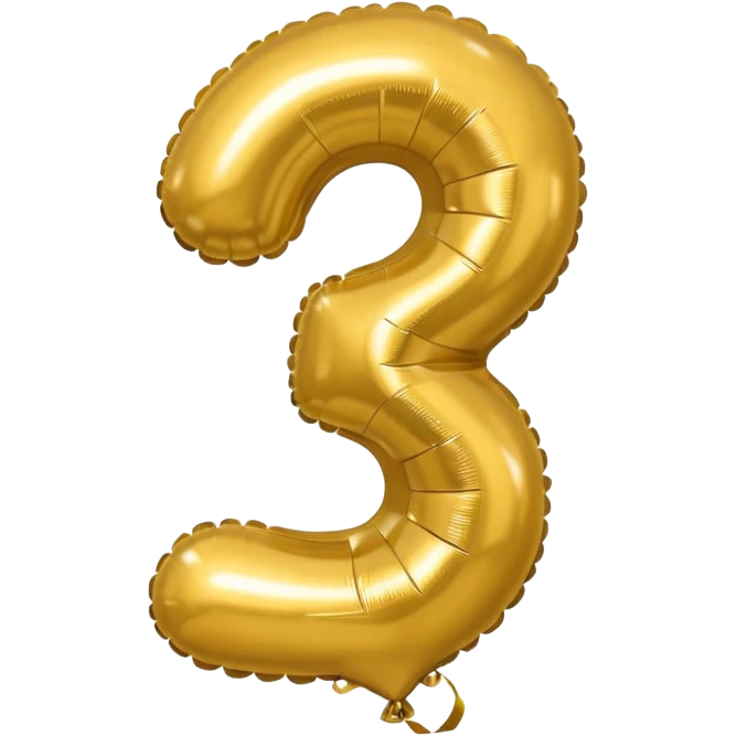 the number one 1 in gold balloons emoji