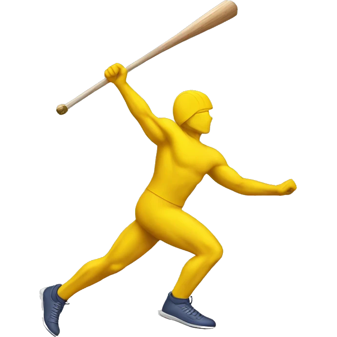 javelin throw yellow body emoji