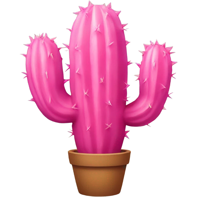 Pink cactus emoji