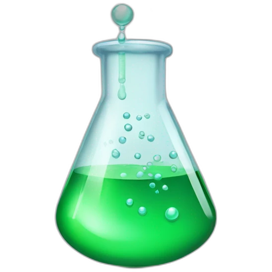 Chemistry Flask with Bubbling Liquid emoji