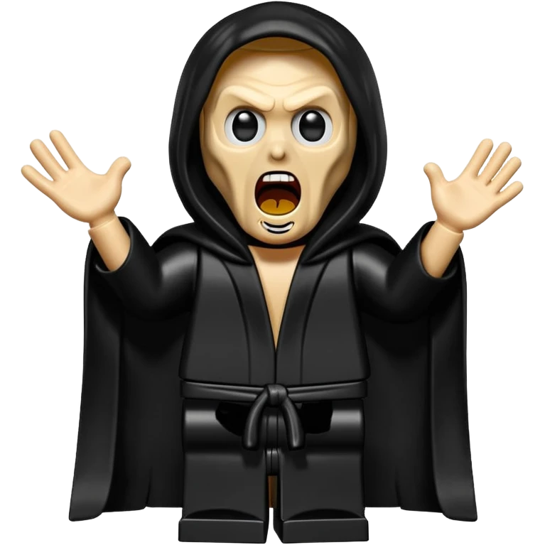 Lego minifig of the scream emoji