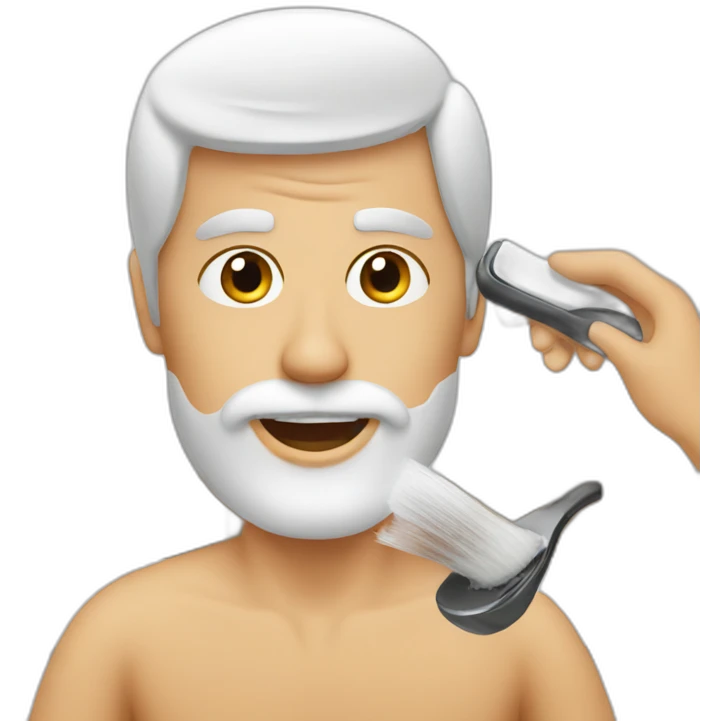 Man shaving emoji