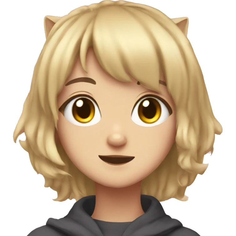 Cat anime girl emoji
