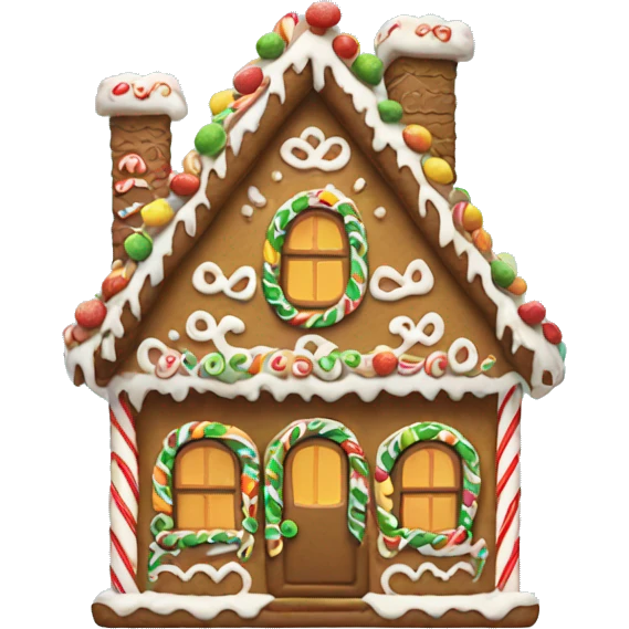 gingerbread house emoji