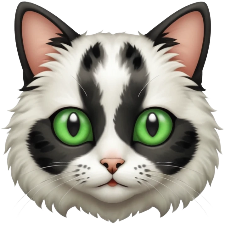 A cat with white and black spots emoji