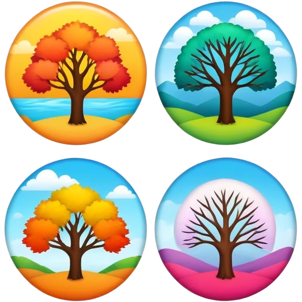 Four seasons in one circle for 'What Makes You Beautiful' by One Direction emoji