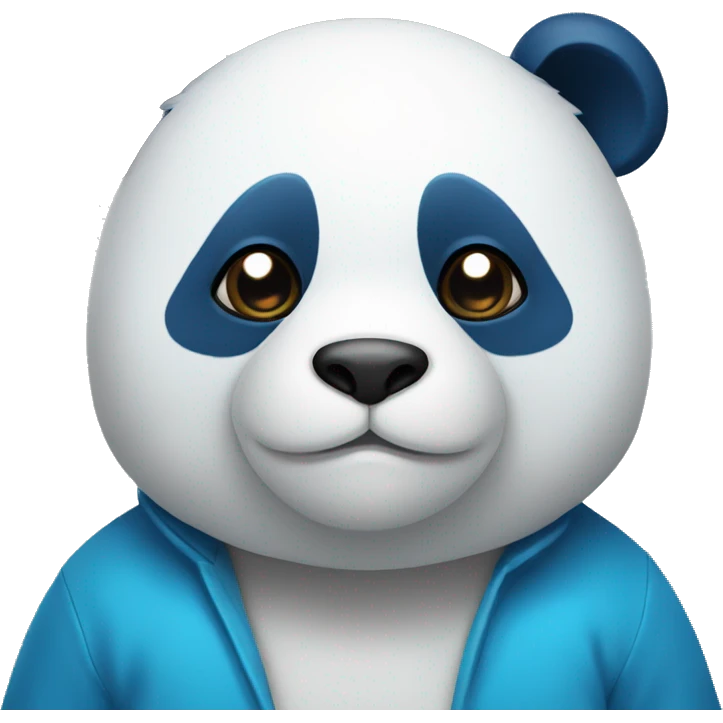 Panda in blue colour  emoji